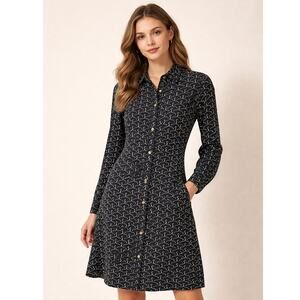 Women's Diane Von Furstenberg Silk Dress 10 Button Designer Luxury